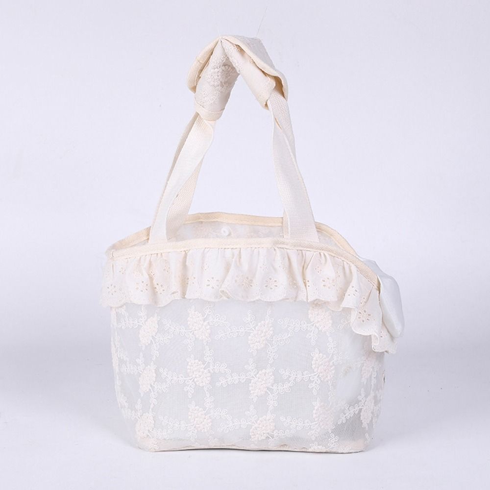 Lace Cat Carry Bag Portable polyester Handbag Puppy Messenger Bag Outcroppable Tote Pet Knapsack Cat