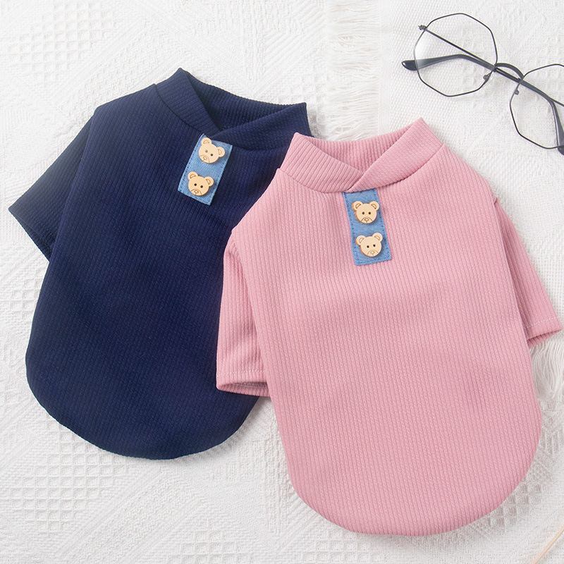 Pet Clothes Spring New Hoodie Comfortable Breathable Cartoon Bear Cat Clothing