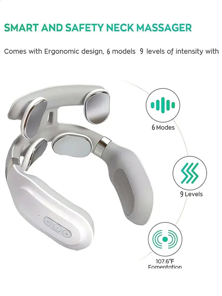 Neck Massage MachinCervical Spine Machine Head And Neck Protection Massager Machines Breathing Light Vibration Compress 240907