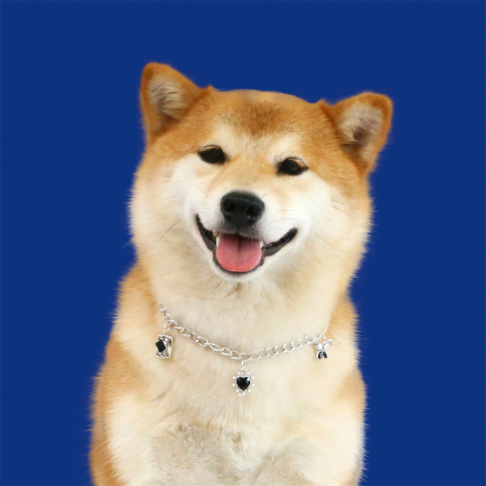 Pet Metal Necklace Gemstone Heart Bow Zircon Pendant Cat Collar Necklace for Cats and Small and Medium Dog Accessories Products