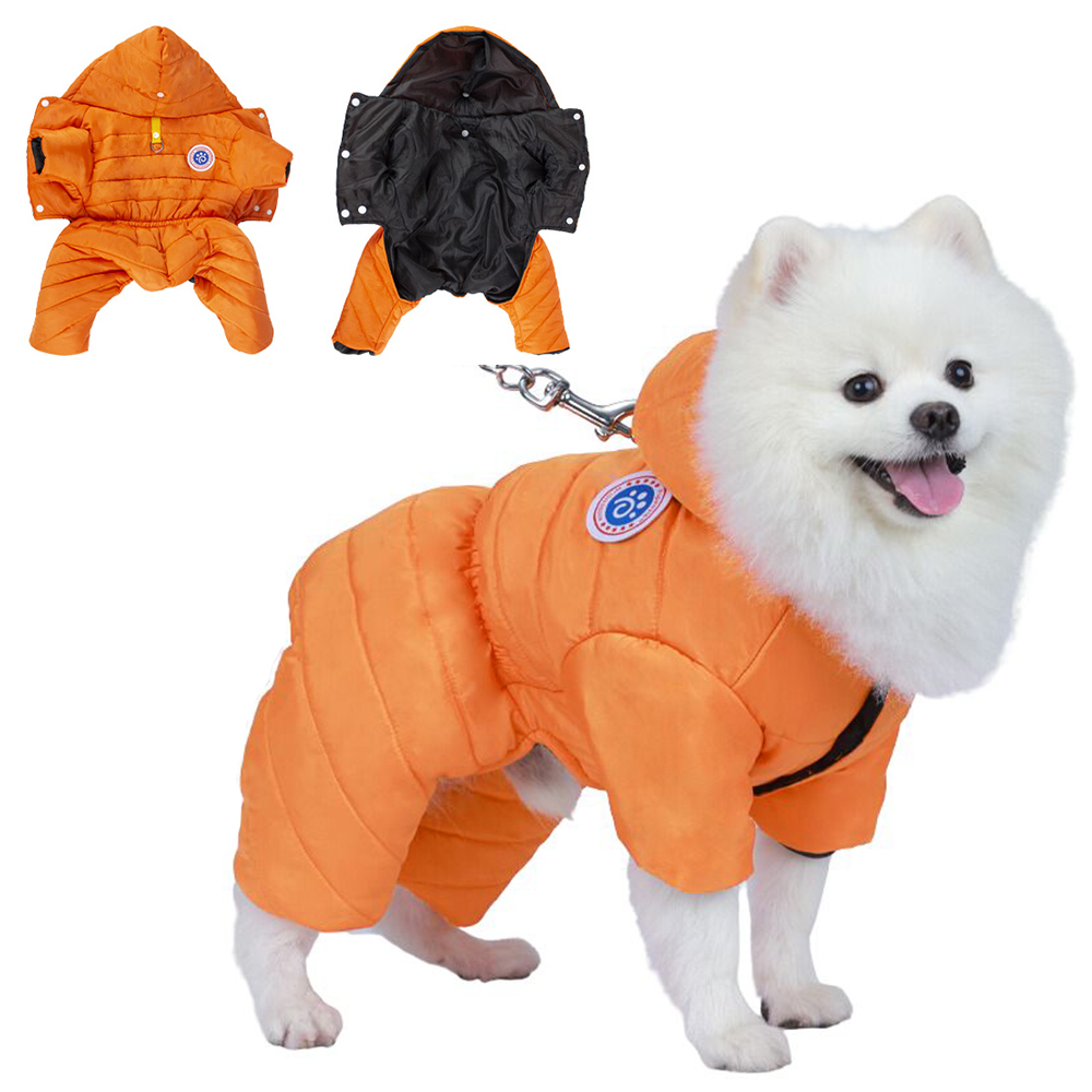 Warm Dog Jacket Coat for Small Medium Dogs Winter Waterproof Hooded Clothes French Bulldog Puppy Overalls Chihuahua Pet Costume