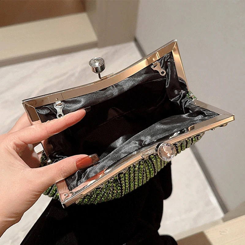 y rhinestone clutch bag wedding bride handbag shiny n party banquet womens portable wallet sling shoulder 240910