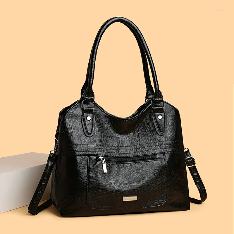 Totes High Quality New Soft Leather Large Capacity Women Fashion Ladies Handbags Shoulder Crossbody Bags For