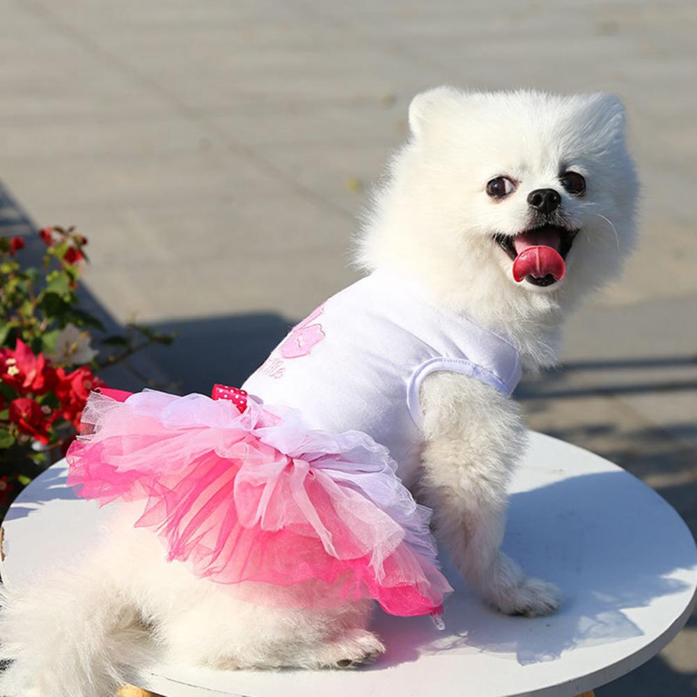 Stylish Dog Dress 6 Sizes Comfortable Touch Pet Dress Eco-friendly Soft Pet Dress for Party