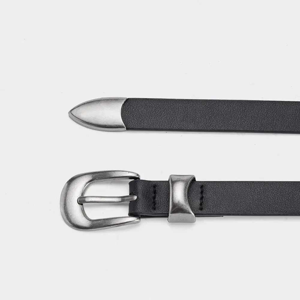 Black luxury design with Y2K jeans simple waistband casual 6 styles Pu leather strap for men and women W240912