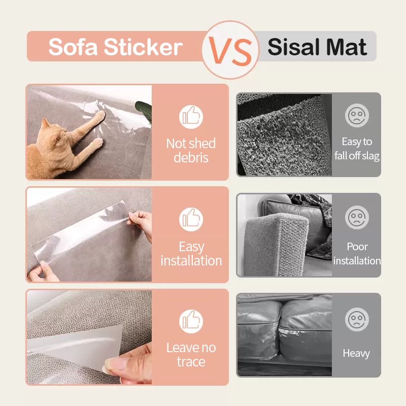 2/4pcs Cat Scratching Post Sofa Cat Scratch Protection Paw Pad Furniture Protector Scratching Training Tool Scratch Protector