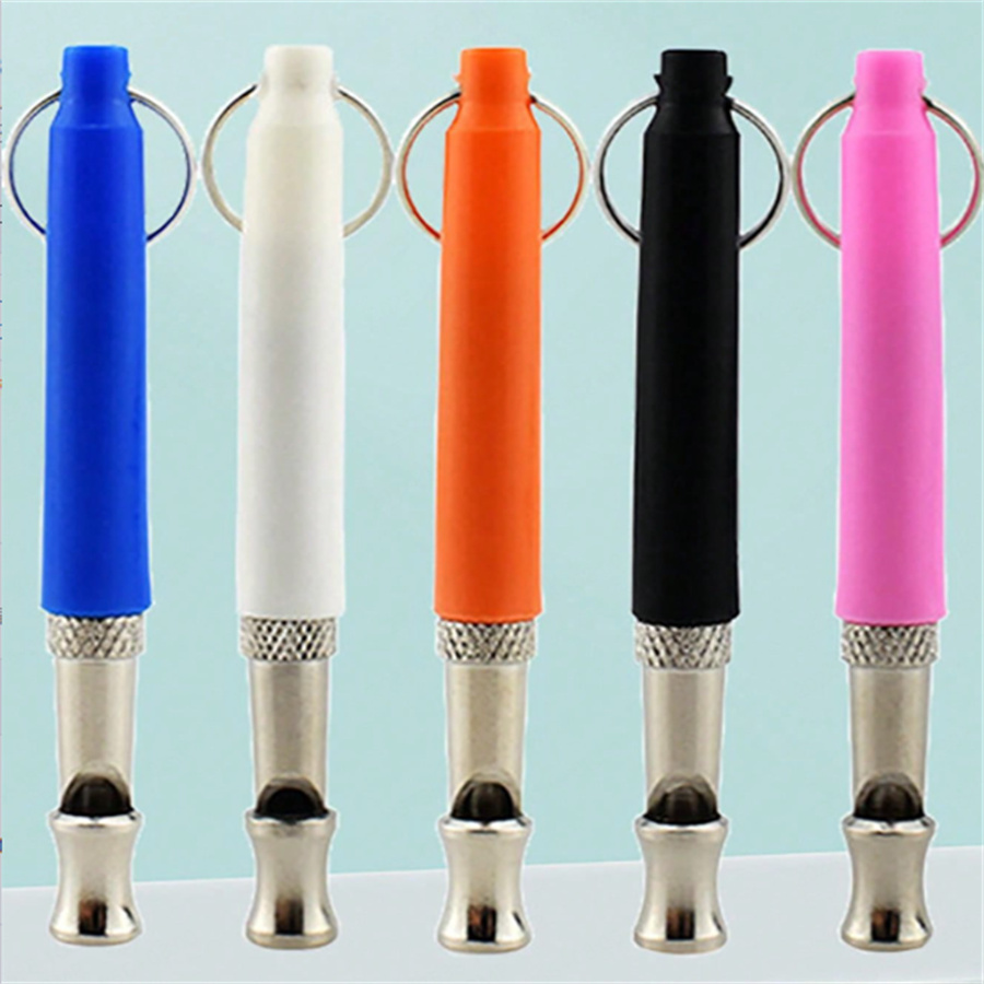 One Piece Random Color Ultrasonic Whistle Adjustable Dog Whistle Dog Training Device Pet Stainless Steel Dog Training Whistle