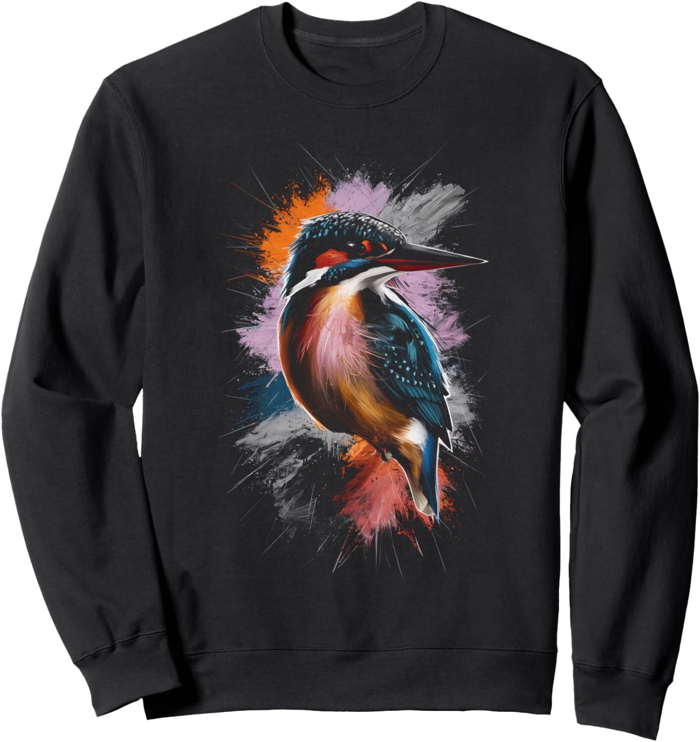 Long Sleeve Shirts for Men sweatshirt Kingfisher Bird Watching Birder Ornithologist Bird Gift Sweatshirt Tee Streetwear Casual tops clothes