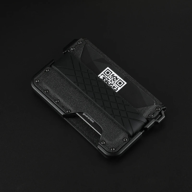 leather RFID aluminum alloy card holder multi-function minimalist with outdoor metal bottle opener wallet 240904