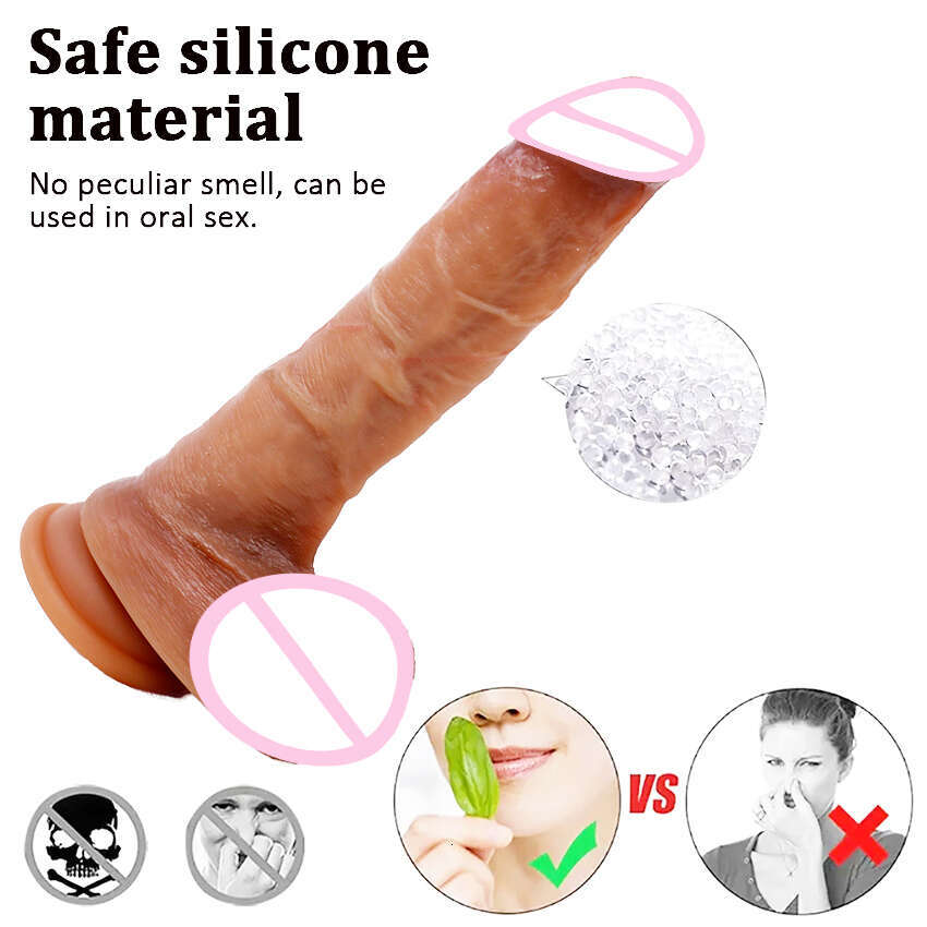 22.5cm Realistic Dildo with Suction Cup, Flexible G-Spot Curved Shaft for Women, Anal Sex Toys, Huge Big Fake with Ball, Easy to Clean