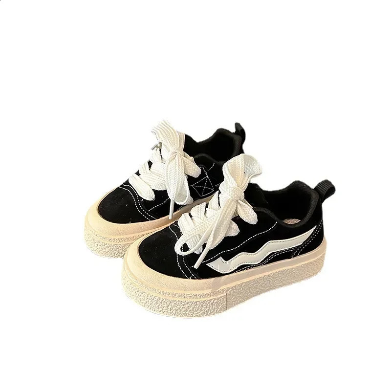 2024 Boys and Girls Canvas Shoes Childrens School Performance Shoes Baby Childrens Biscuits Bottom Breathable Childrens Shoes 240912
