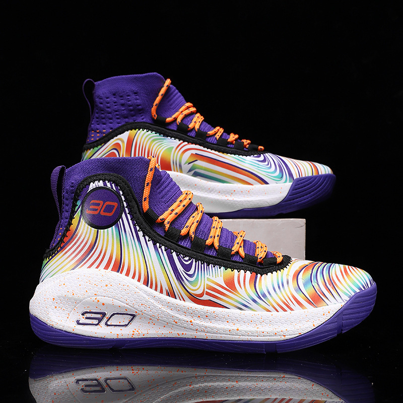 Large New Style Basketball Shoes Men S High Top Primary And Middle School Student Activism Sports Warehouse Li Actual Combat Boots Running OUTDOOR