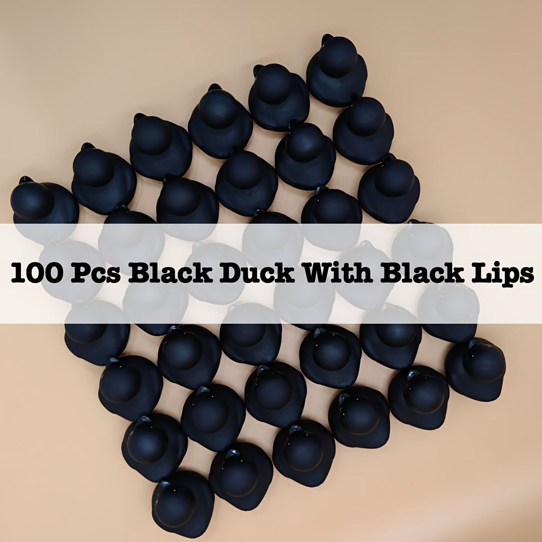 50/100pcs Halloween Rubber Ducks with Black Beaks - Perfect for Party Decor, Car Ornaments & Events ph124