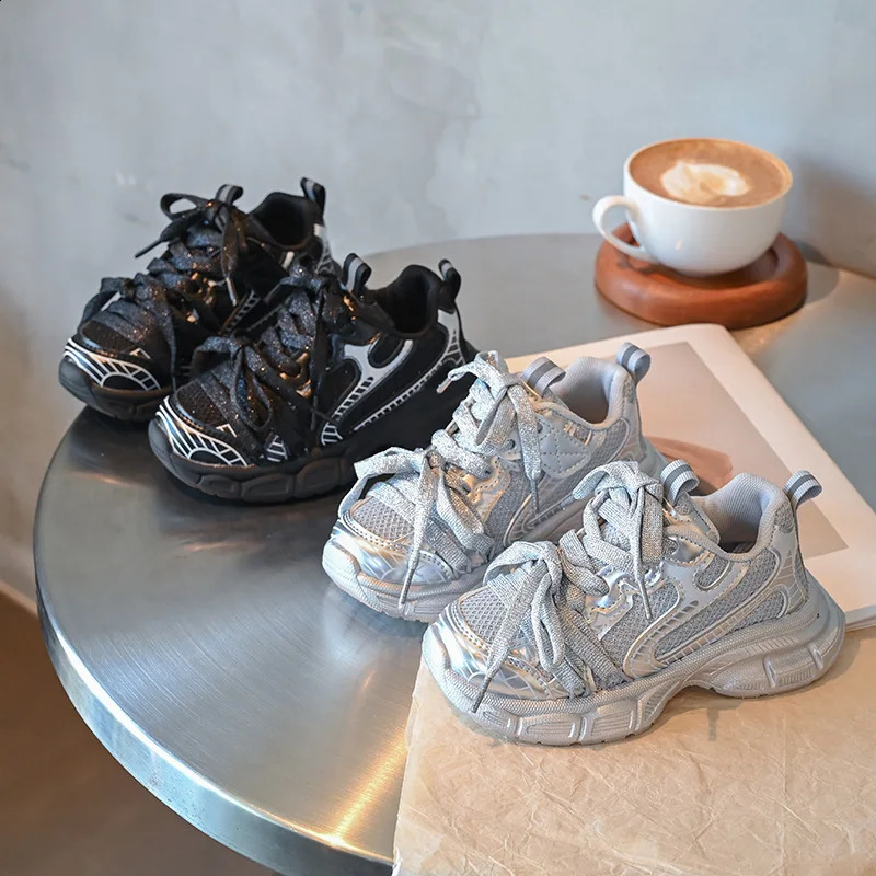 2024 Autumn New Childrens Casual Shoes for Girls Fashionable n Style Breathable Soft Bottom Running Edition Sports Shoes 240912 S251027