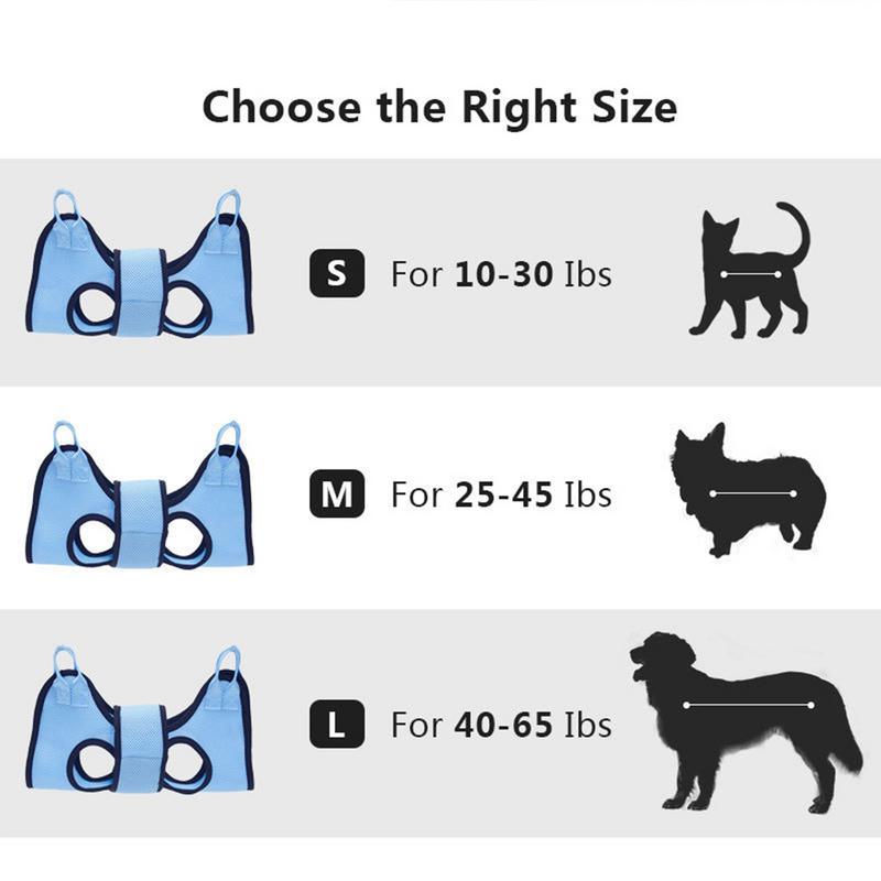 Cat Grooming Harness Dog Grooming Sling Breathable Cat Restraint Holder Secure Nail Trimming Pet Hammock With Security Strap For