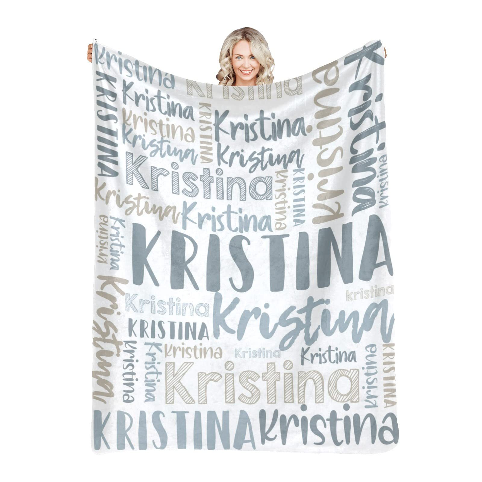 Personalized Name Flannel Blanket 2024 New Customized Blanket Soft for Kids and Adults Letter Monochrome Fleece Birthday Gift