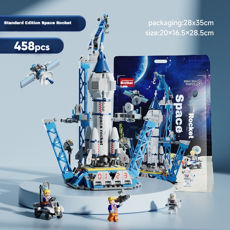 Aviation Spaceport Model Space Shuttle Rocket Launch Center Construction Building Blocks Spaceship Kids Bricks Creative Toys Space Block