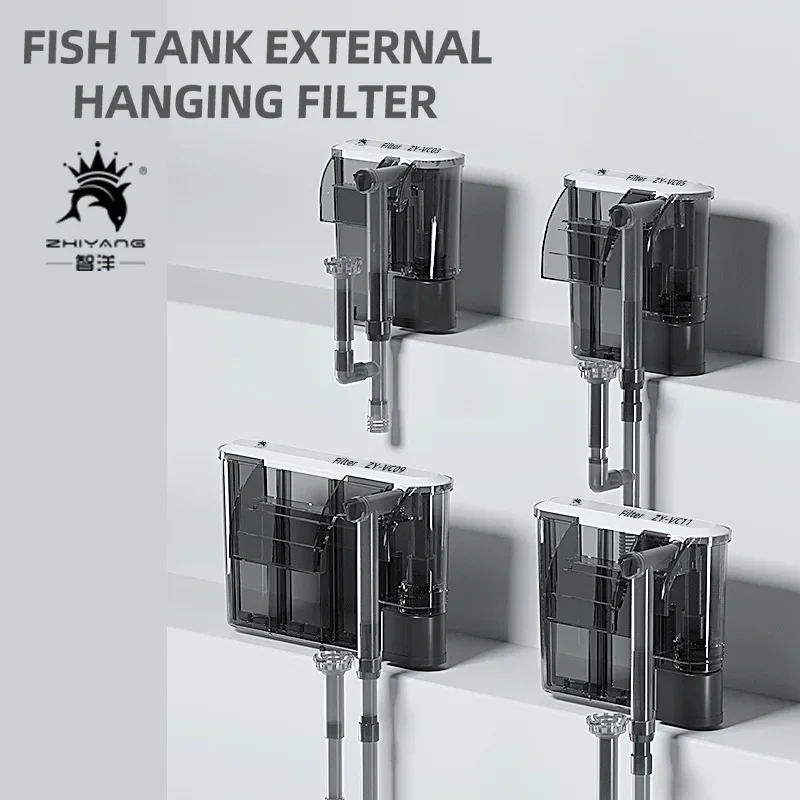110V 220V Wall-mounted Filter Three-in-one External Fish Tank Circulation Pump Small and Medium Aquarium Waterfall Oxygenation