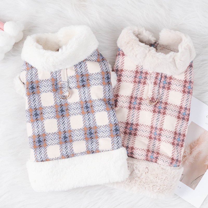 Autumn Winter Thickening Plush Vest for Small Dogs Puppy T-Shirt Fleece Pullover Pet Clothing