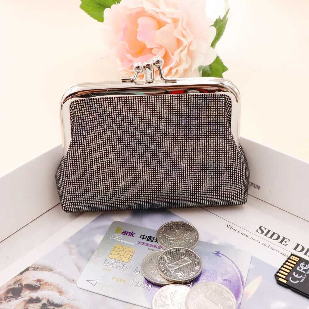 Double Layer Bright Grid Short Wallet Creative Card Holder Mini Coin Purse For Women Wallet Hasp Cluh Bag WomenS PursesXJ241111