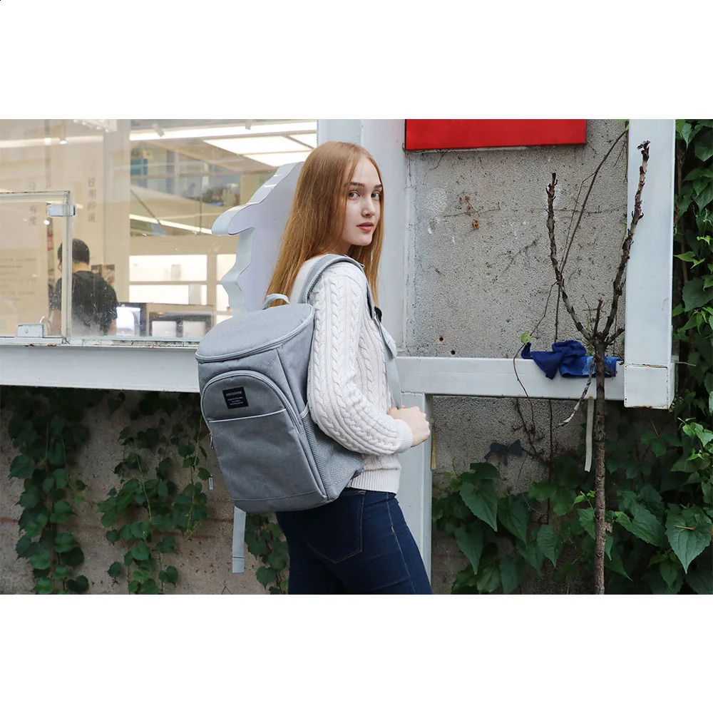 Large mens backpack for lunch and picnic waterproof food bag with bottle opener outdoor womens cooler beer 240910