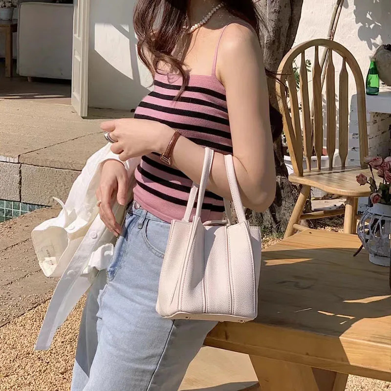 Fashion folding womens bucket bag PU leather shoulder ner cross body messenger handbag 240910