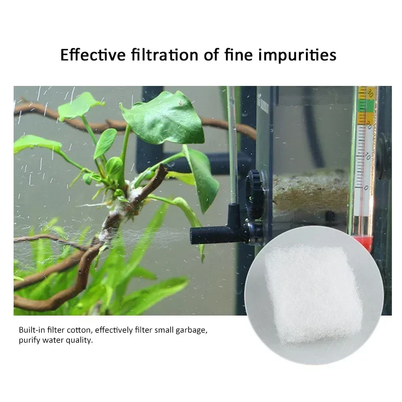 Oil Film Remover Fish Tank Aquarium Filter Surface Skimmer Water Air Oxygen Adjustable Water Pump Oxygenation Pump Filter Sponge