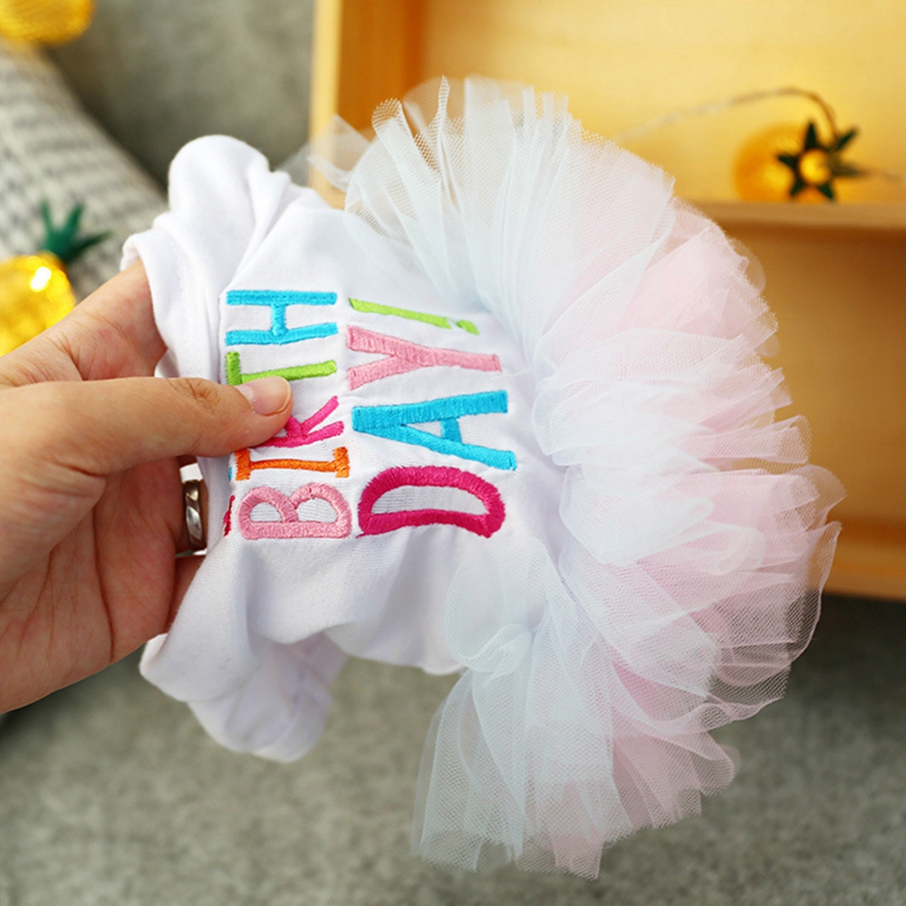 Happy Dog It's My Princess Skirt Tutu Dress for Small Medium Dogs Puppy Birthday Girl Cat Pet Outfit H260129