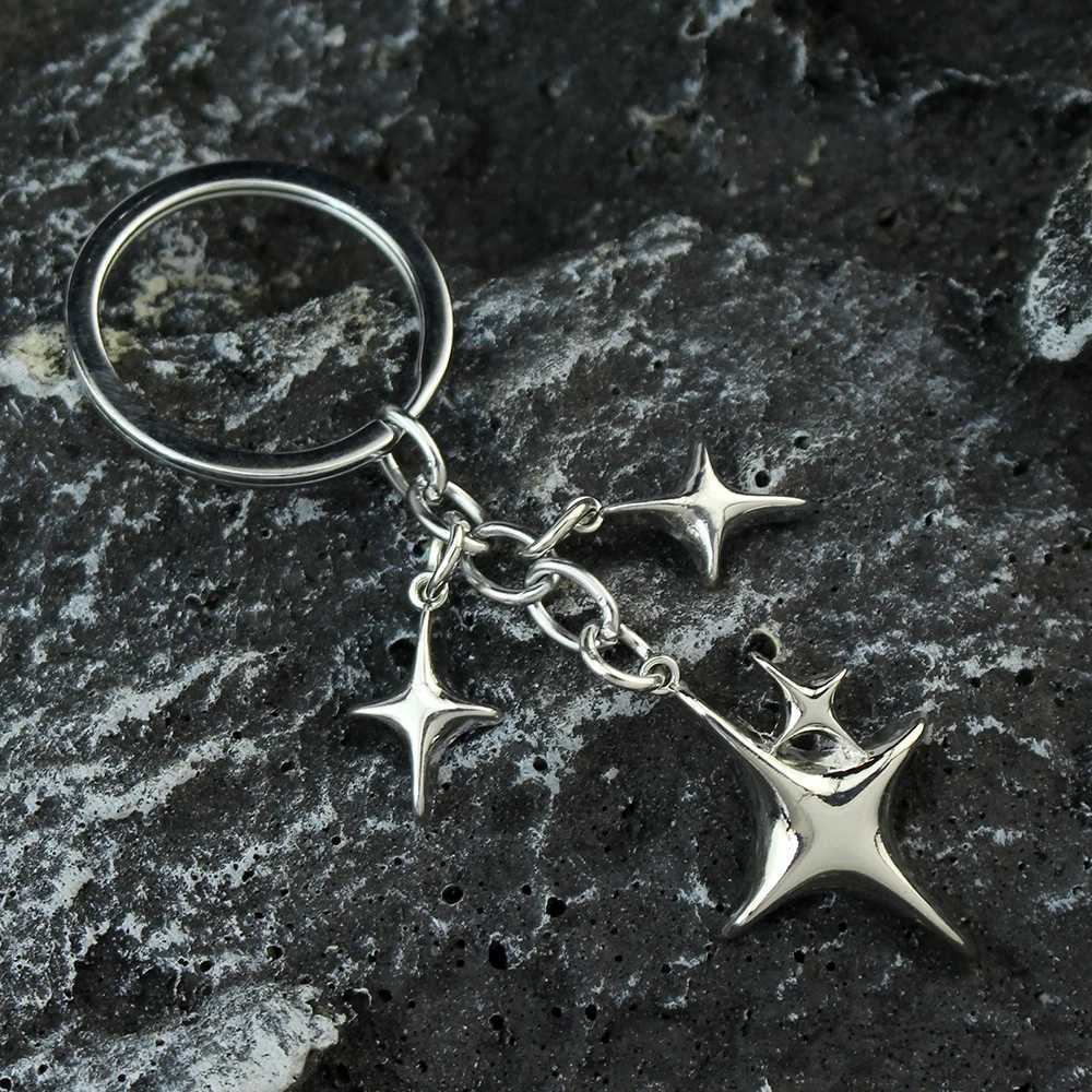 Y2K keychain star moon metal keychain womens friendship gift handbag decoration handmade jewelry W24091115