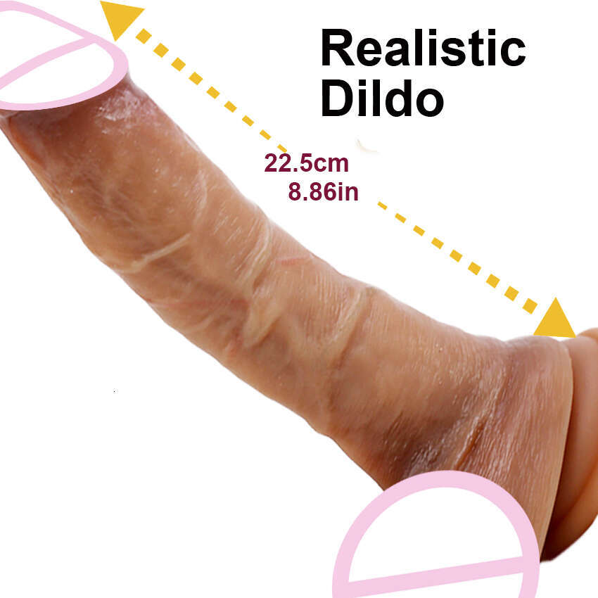 22.5cm Realistic Dildo with Suction Cup, Flexible G-Spot Curved Shaft for Women, Anal Sex Toys, Huge Big Fake with Ball, Easy to Clean