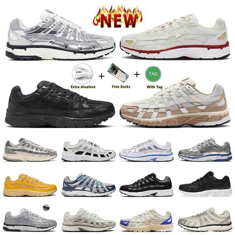 p6000 sports running shoes 2024 new p-6000 metallic silver premium black khaki light bone white platinum tint for mens womens p 6000 trainers tennis shoe chaussure