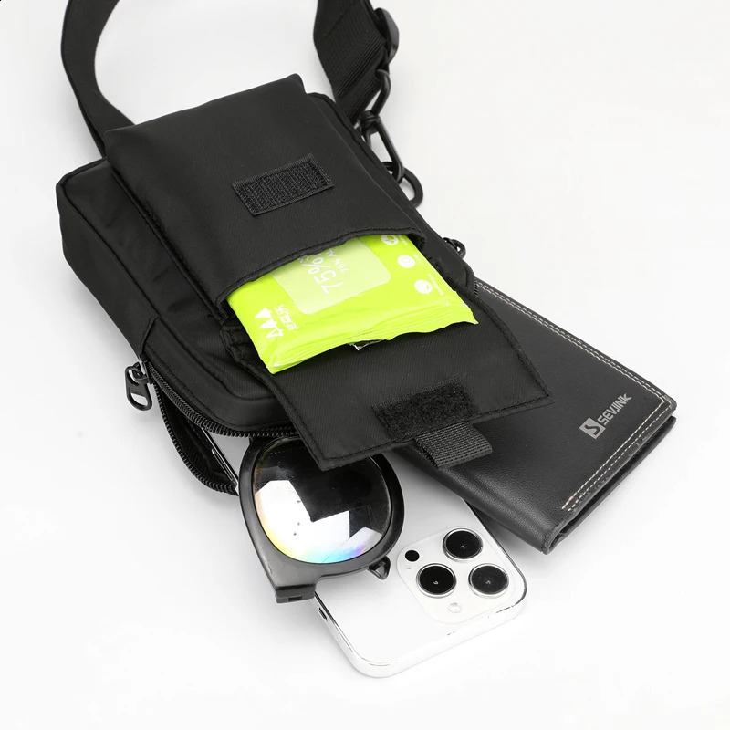 Fashion mens chest bag mens shoulder bag Oxford mens suspender cross body bag casual travel small phone bag 240907