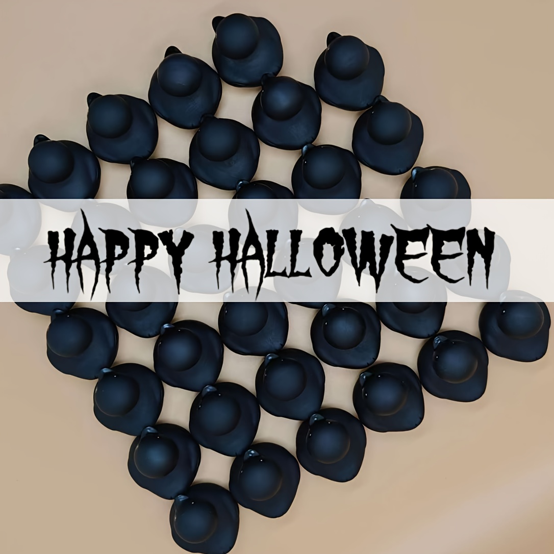 50/100pcs Halloween Rubber Ducks with Black Beaks - Perfect for Party Decor, Car Ornaments & Events ph124