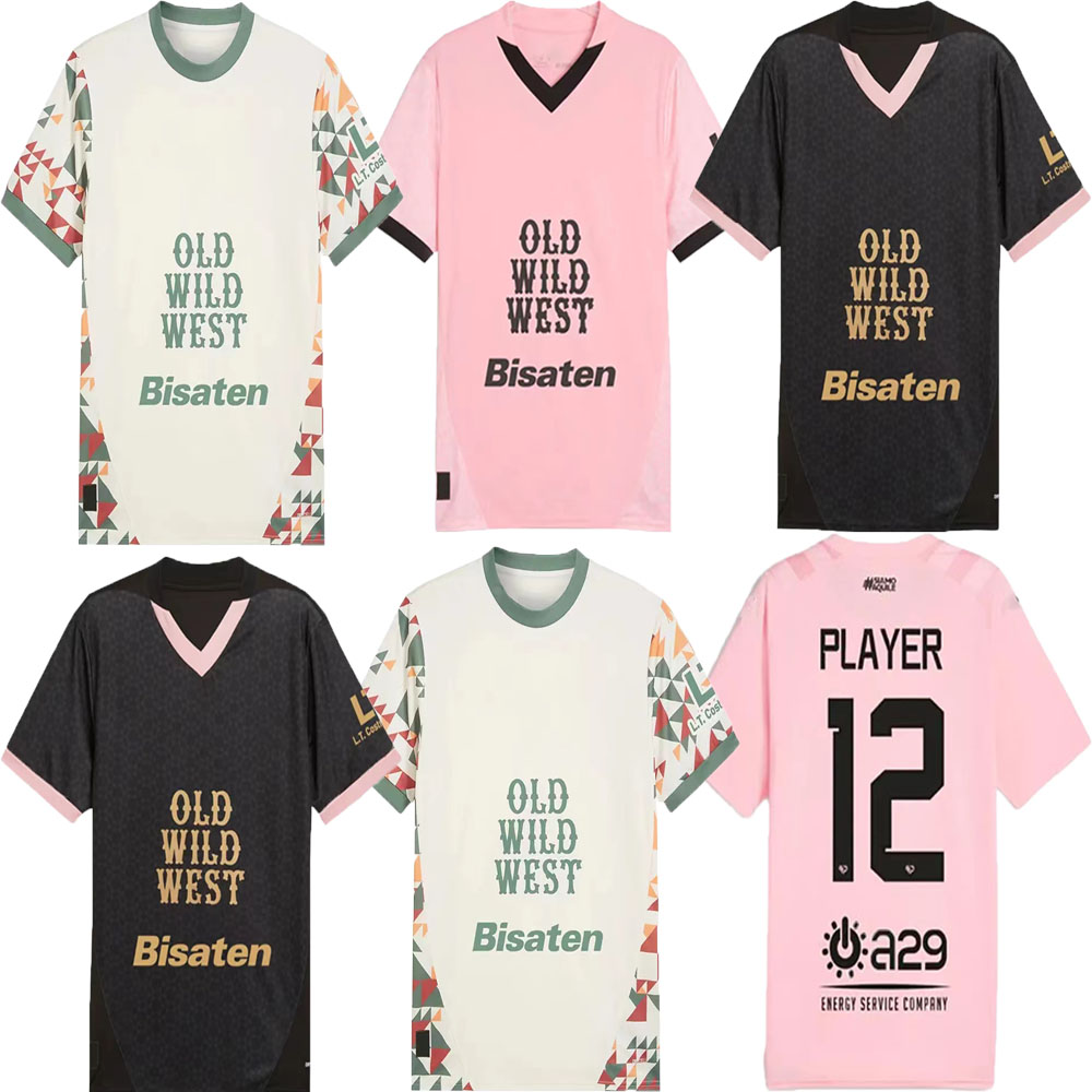 NEW 24 25 Palermo Mens Soccer Jerseys INSIGNE GOMES 2024 2025 LUCIONI BRUNORI VASIC CECCARONI HENDERSON Home Away 3rd Sports Union game Football Shirt men kids kit