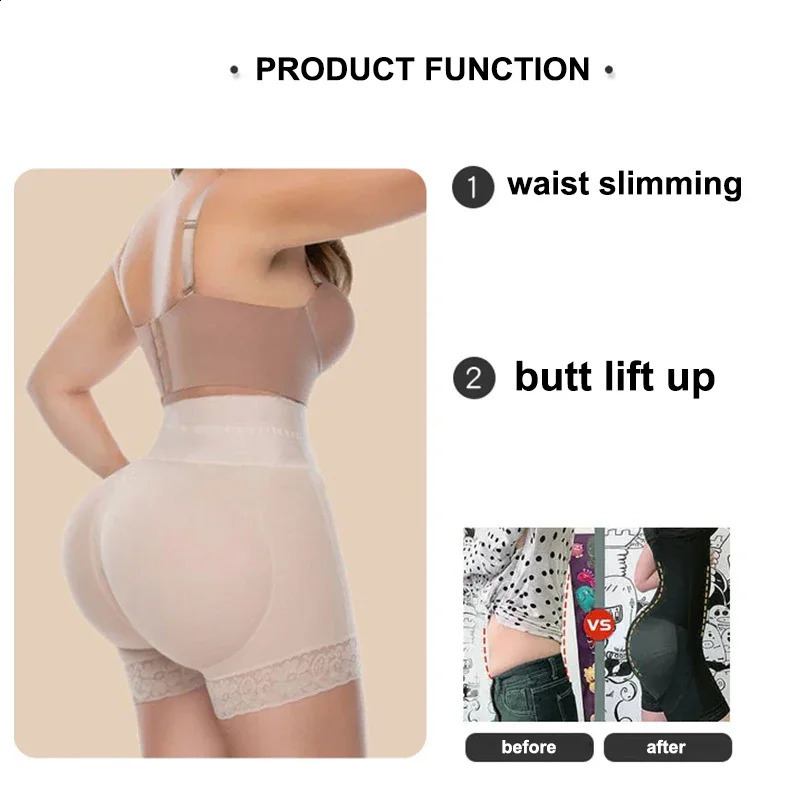 Butt Lifter Tummy Control Panties Fajas Colombianas BBL Short Hip Enhancer Shapewear Flat Belly Sheath Waist Trainer Body Shaper 240907