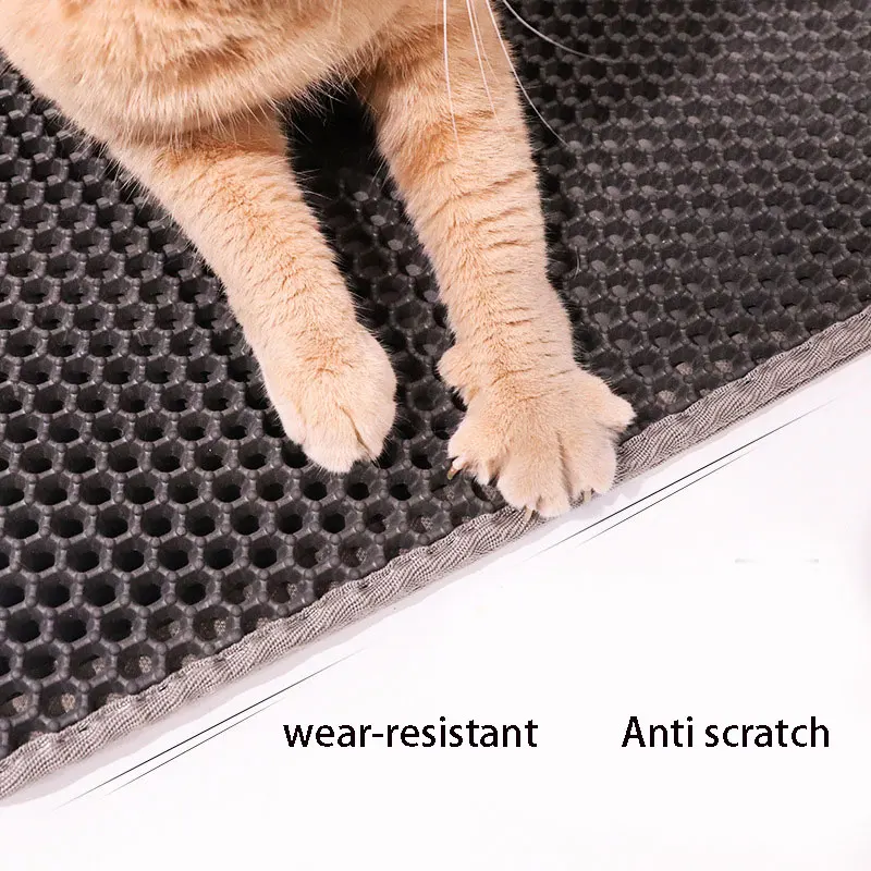116*66cm Large Multi-Function Double-Layer Cat Litter Mat | Non-Slip Bath Mat | Waterproof Urine Protection | Easy to Clean