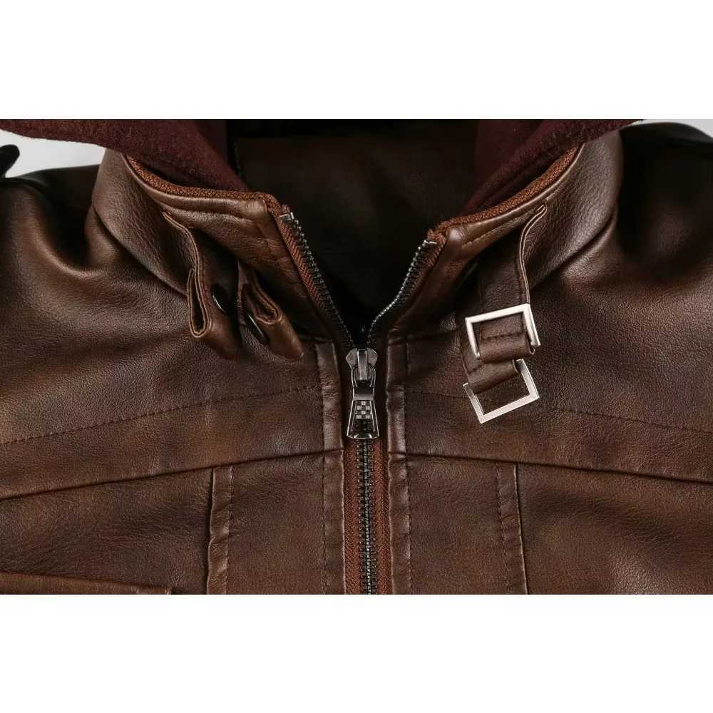 Brand Clothing EU Size SA722 KB New Mens Leather Jacket Autumn Casual Motorcycle PU Jacket Bicycle Leather Jacket W240912