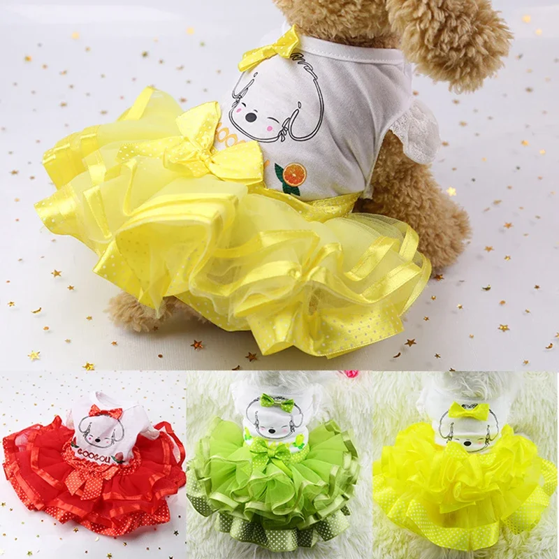 Dog Clothes for Small Dogs Dress Sweety Princess Dress Spring Autumn Puppy Small Dog Lace Princess Chihuahua Dog Mascotas Roupa