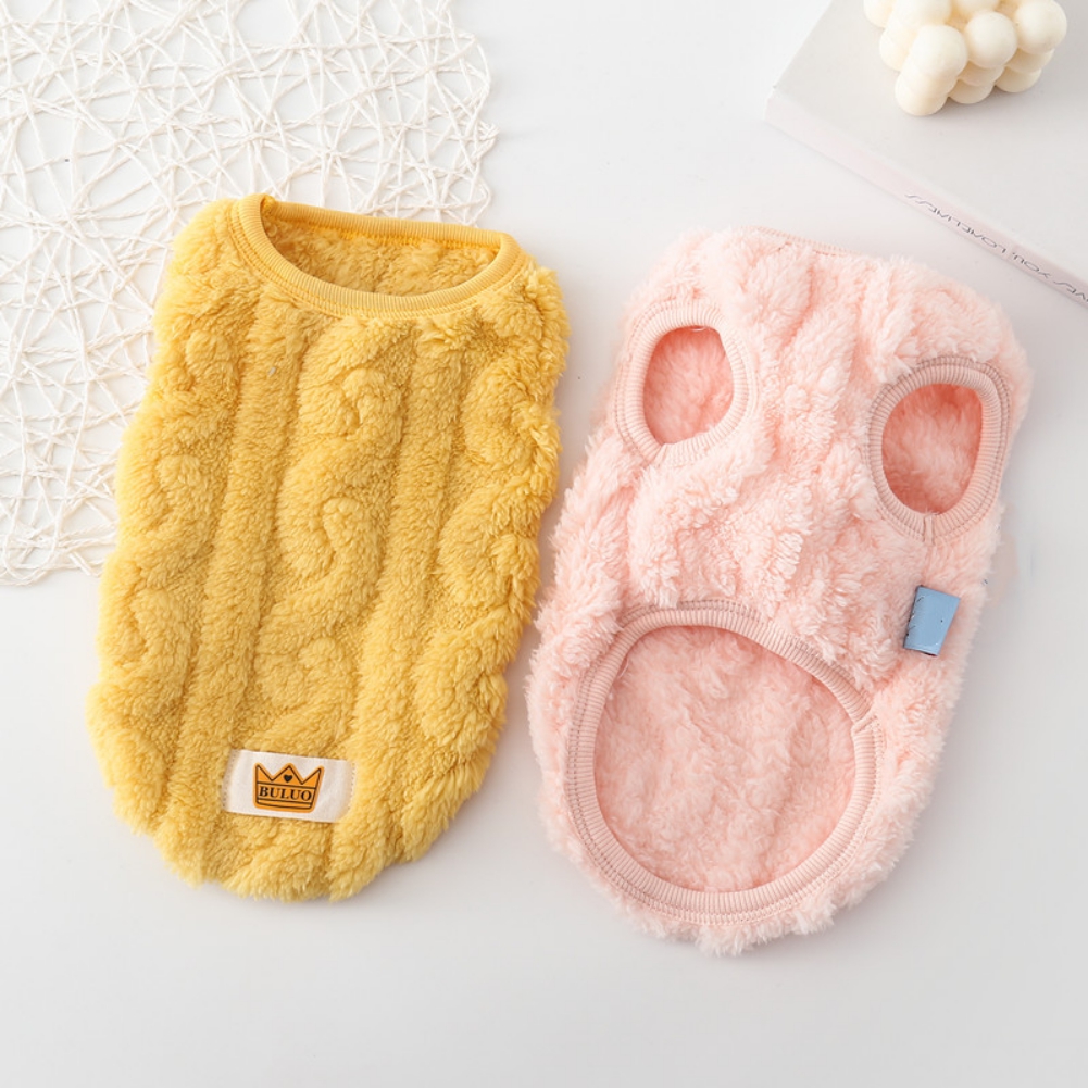 Pet Fleece Pullover Dog Clothes Cute Double-sided Puppy Kitten Coats Sweater for Small Medium Dogs Cats Warm Winter Pet Outfits