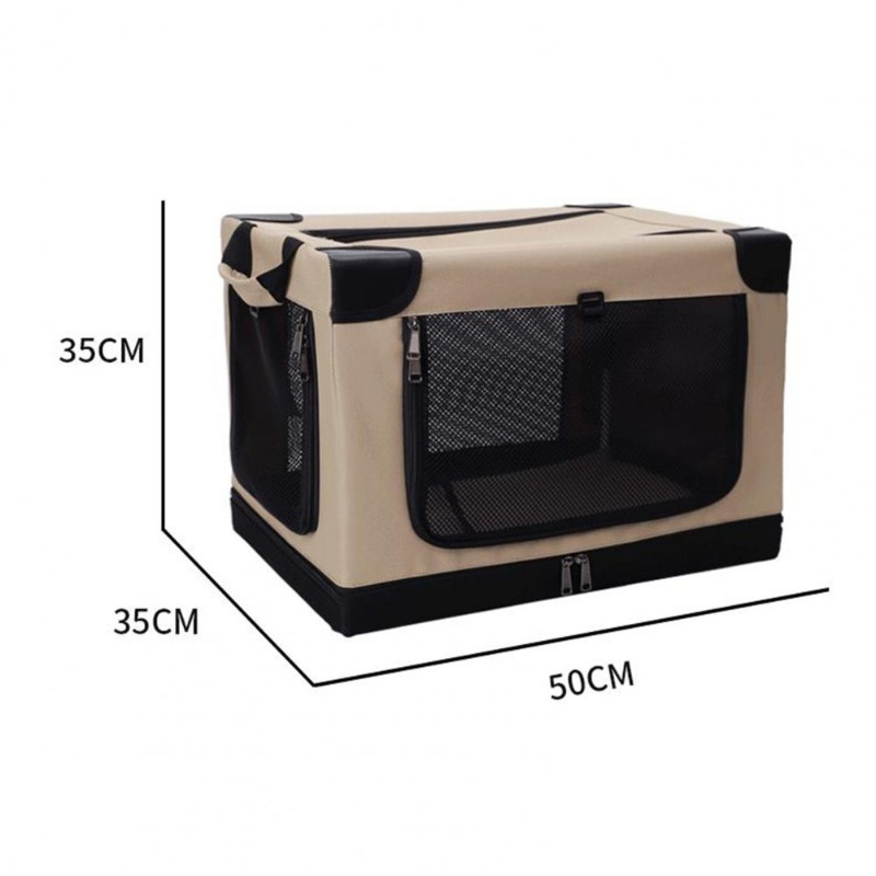 Pet car dog cage dog car seat breathable visible pet car bag top skylight dog carrying box