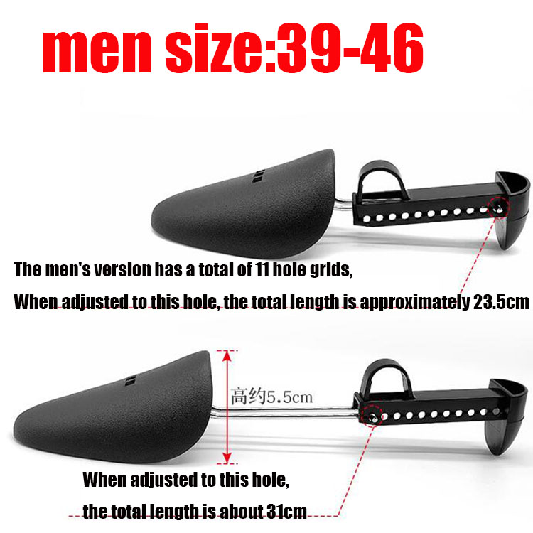 1pair Shoe Stretcher Practical Black White Adjustable Plastic Shoe Trees men women leather shoes sport shoe shaper shoe support