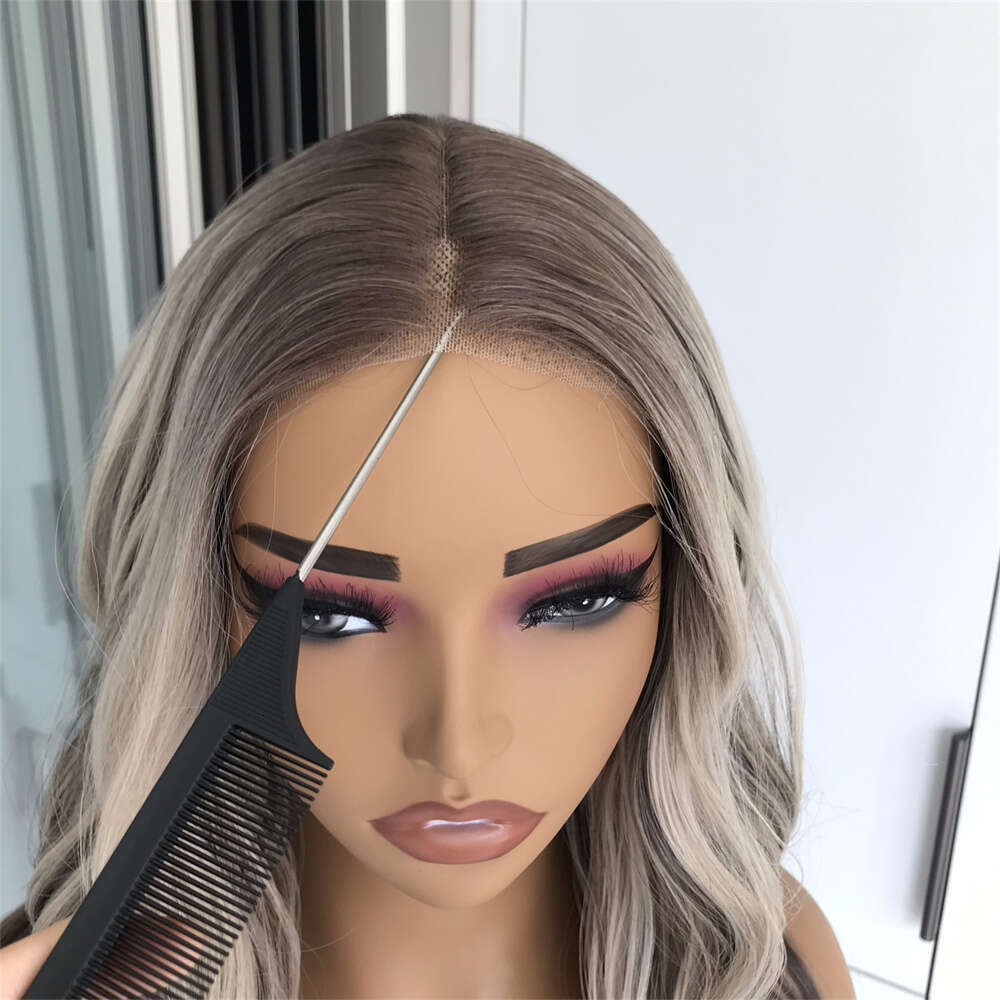 Body Wave Wear And Go Highlight Blonde Colored Synthetic Lace Front Ready Glueless Wig For Women