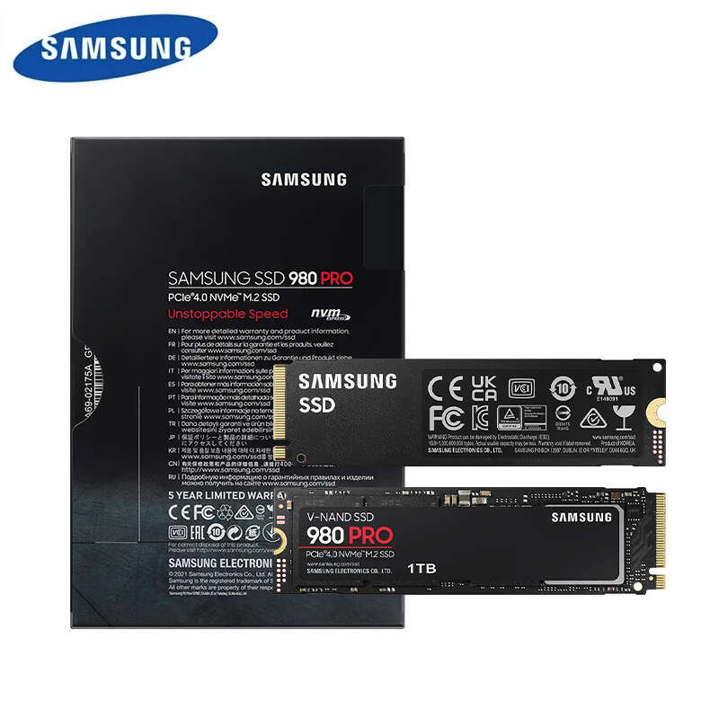Original 980 Pro 500GB 2TB NVMe M.2 2280 PCIe Gen 4x4 Internal Solid State Drive 1TB SSD For PS5 Laptop Desktop