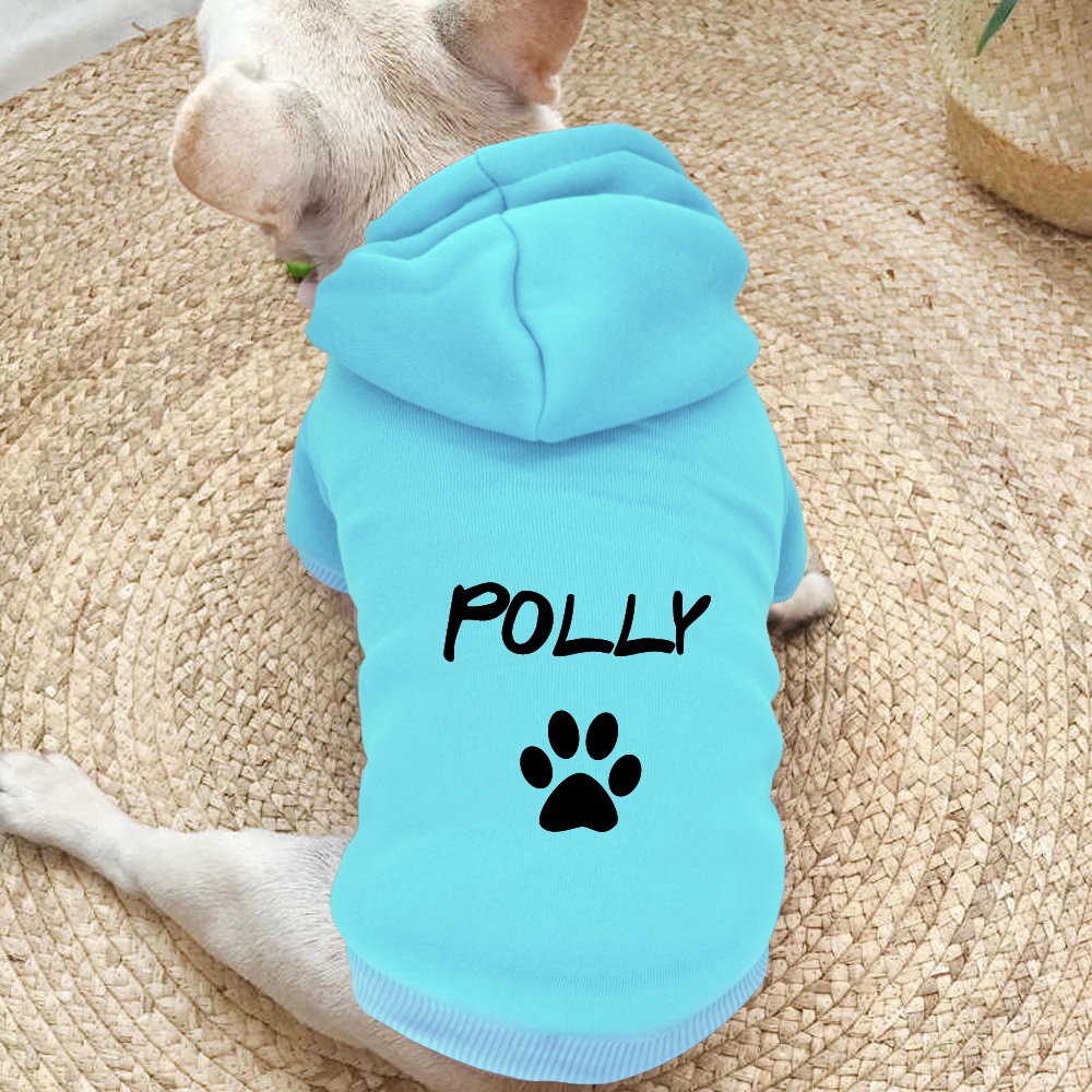 Custom Dog Cat Hoodie Personalized Pet French Bulldog Name Hoodies Clothes Cotton Puppy Coat Clothing For Small Medium Large Dog