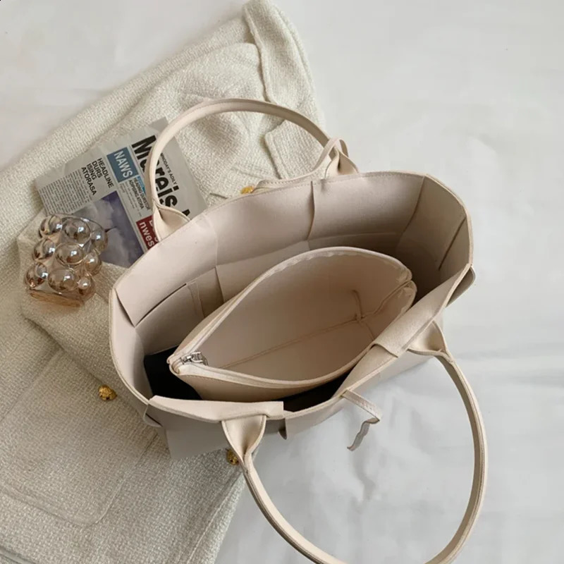 fashion large capacity woven wallet leather shopping handbag y er beach bag Bolso Handtasche Damen 240904 ca63