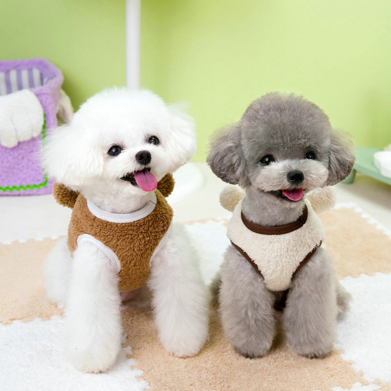Soft Fleece Dog Cat Vest Winter Warm Pet Clothes for Puppy Maltese Schnauzer Sweater Chihuahua French-Bulldog Pug Apparels
