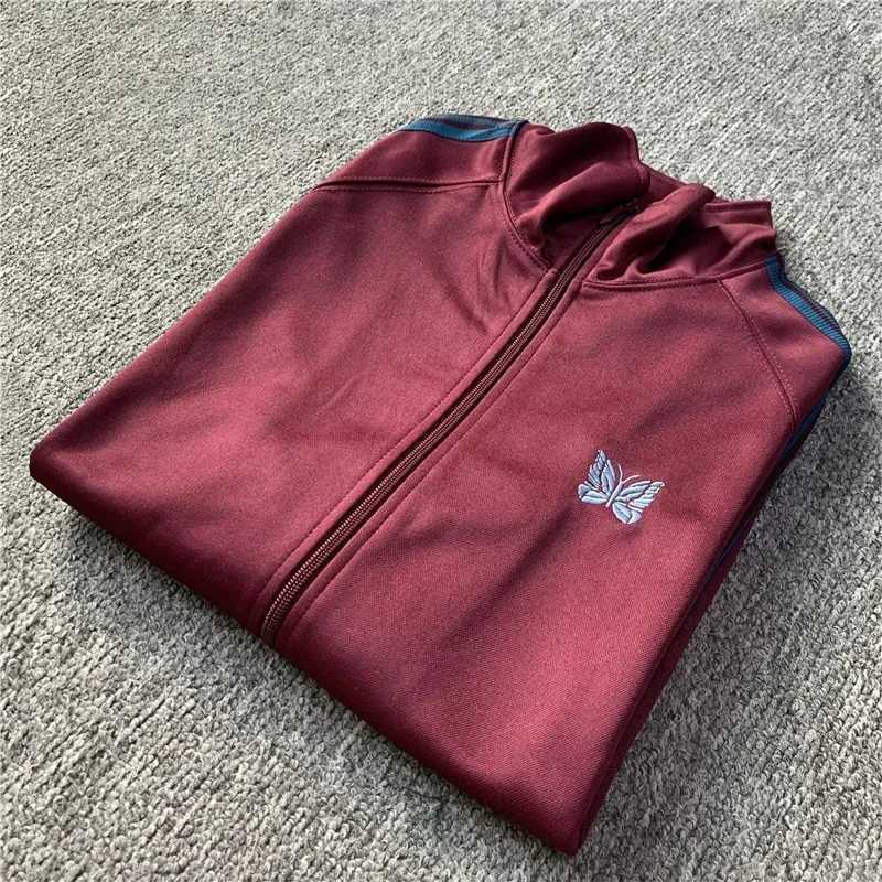 Men's Jackets Best quality knitted striped track jacket womens loose casual and fashionable butterfly embroidered jacket with label green blue bl