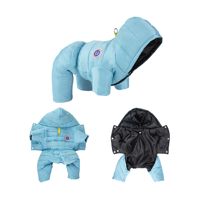 Warm Dog Jacket Coat for Small Medium Dogs Winter Waterproof Hooded Clothes French Bulldog Puppy Overalls Chihuahua Pet Costume