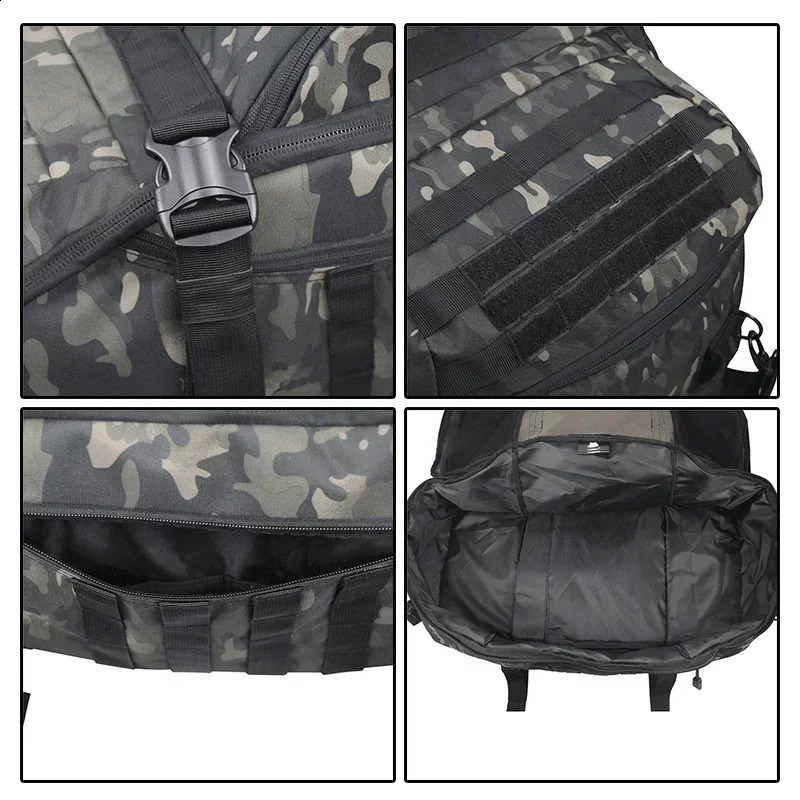 40L 60L 80L Large Duffle Bag Tactical Backpack Outdoor Camping Bags Molle Men Backpacks Travel Bag for Hiking 240910