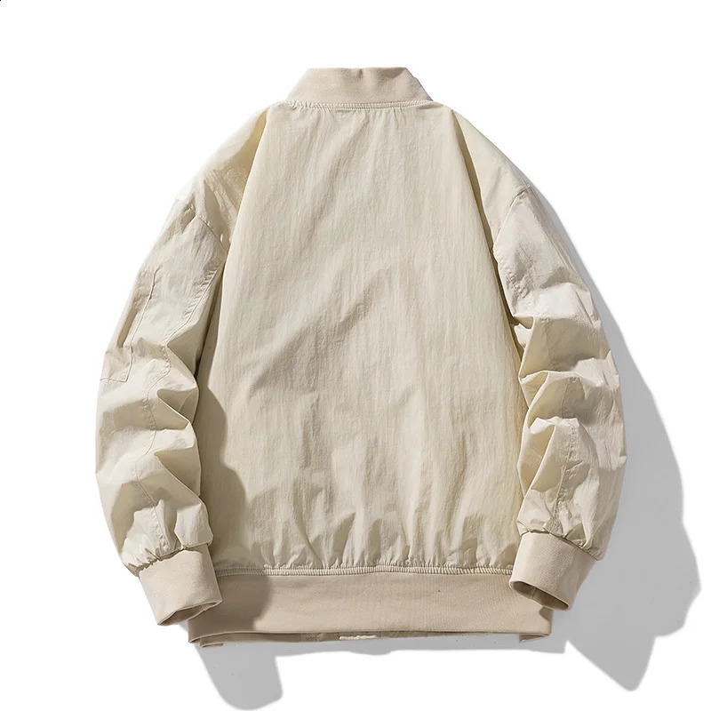 Autumn oversized bomber jacket mens zipper baseball jacket fashionable Korean street clothing luggage jacket mens plus size 240909